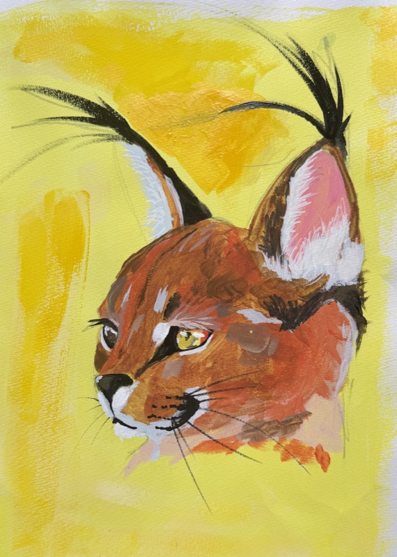 Caracalのアクリル原画